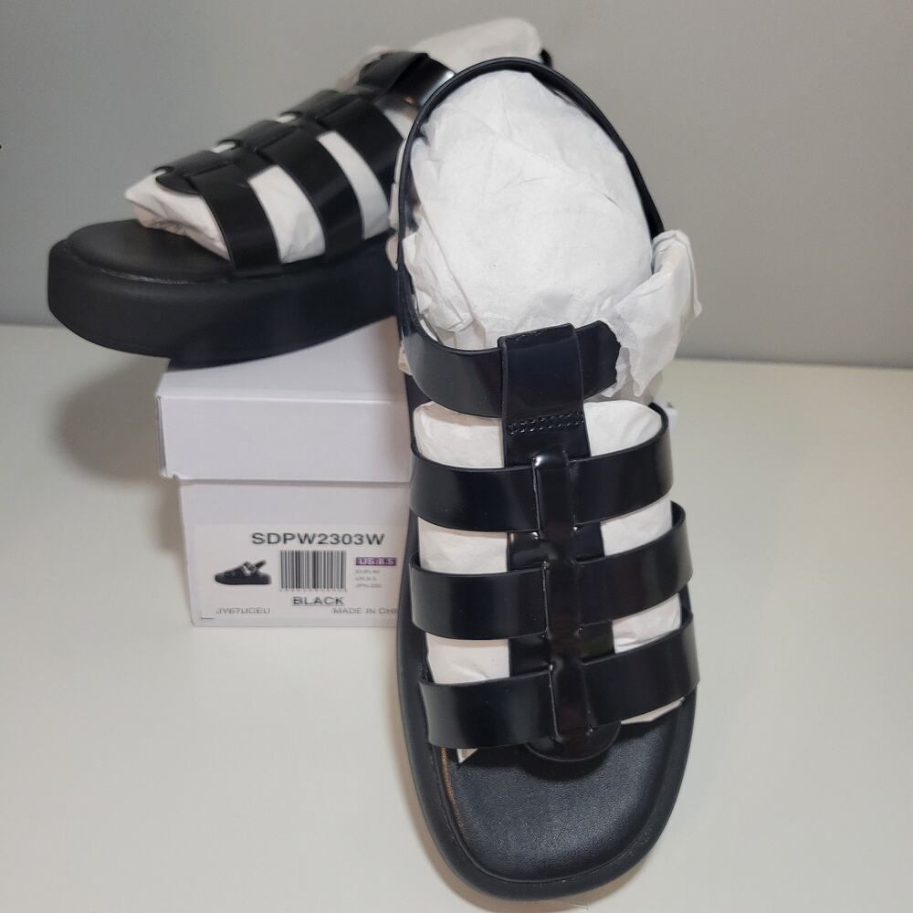 Dream Pairs Black Platform Sandals summer Strappy Gladiator Comfort Casual Shoes